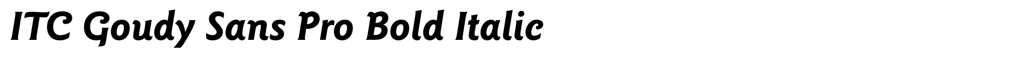 ITC Goudy Sans Pro Bold Italic image